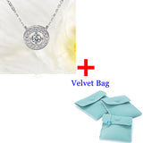 0.3CT Diamond Moissanite Necklace S925 Sterling Silver Pendant Chain
