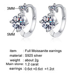 S925 Sterling Silver Full Moissanite Stud Earrings