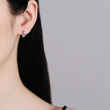 S925 Sterling Silver Full Moissanite Stud Earrings