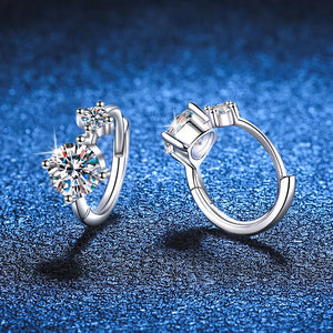 S925 Sterling Silver Full Moissanite Stud Earrings