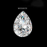 10ct D VVS1 Lab Grown Water Drop Moissanite Diamond Stone