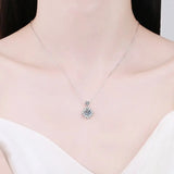 925 Sterling Silver Moissanite Pendant Necklace for Women Fine Jewelry Gift