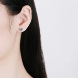 925 Silver 1ct D VVS1 Diamond Moissanite Stud Earrings Wedding Fine Jewelry