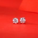 925 Silver 2.5mm Diamond Moissanite Stud Earrings Wedding Jewelry