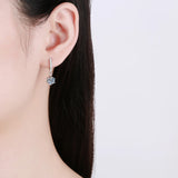 925 Silver Moissanite Diamond Hoop Earrings VVS1 Women Wedding Party Jewelry