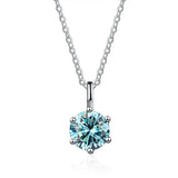 925 Silver Moissanite Necklace for Women