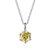 925 Silver Moissanite Necklace for Women