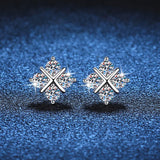 Stud Moissanite Earrings 925 Sterling Silver Wedding Party Fine Jewelry