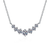 Moissanite Necklace S925 Sliver Pendant Pt950 Necklace 1.7Ct Wedding Gift