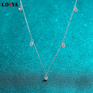0.5Ct Moissanite Pendant Necklace 925 Sterling Silver A Little Starlight Diamond