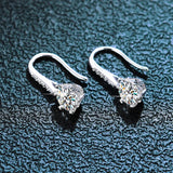0.5ct Moissanite Drop Earrings 925 Silver Snowflake Diamond Earrings