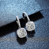 Real Moissanite S925 Silver Moissanite Stud Earrings For Women Wedding