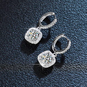 Real Moissanite S925 Silver Moissanite Stud Earrings For Women Wedding