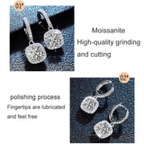 Real Moissanite S925 Silver Moissanite Stud Earrings For Women Wedding