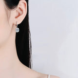 Real Moissanite S925 Silver Moissanite Stud Earrings For Women Wedding