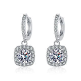 Real Moissanite S925 Silver Moissanite Stud Earrings For Women Wedding