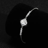 S925 Sterling Silver Moissanite Bracelet D 1CT Wedding Party Fine Jewelry