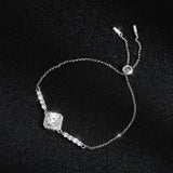 S925 Sterling Silver Moissanite Bracelet D 1CT Wedding Party Fine Jewelry