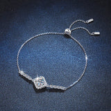 S925 Sterling Silver Moissanite Bracelet D 1CT Wedding Party Fine Jewelry