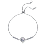S925 Sterling Silver Moissanite Bracelet D 1CT Wedding Party Fine Jewelry