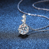 Sterling Silver Moissanite Pendant Necklace for Women
