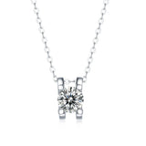 Moissanite Ox Head Pendant Necklaces S925 Sterling Silver Jewelry