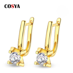 U Shape Moissanite Stud Earrings S925 Sterling Silver Diamond Earring Hoop