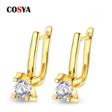 U Shape Moissanite Stud Earrings S925 Sterling Silver Diamond Earring Hoop