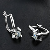 U Shape Moissanite Stud Earrings S925 Sterling Silver Diamond Earring Hoop
