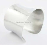 Stainless Steel Wide Cuff Bangle Bracelet for Women