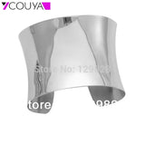 Stainless Steel Wide Cuff Bangle Bracelet for Women
