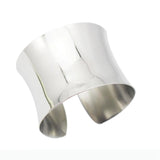 Stainless Steel Wide Cuff Bangle Bracelet for Women