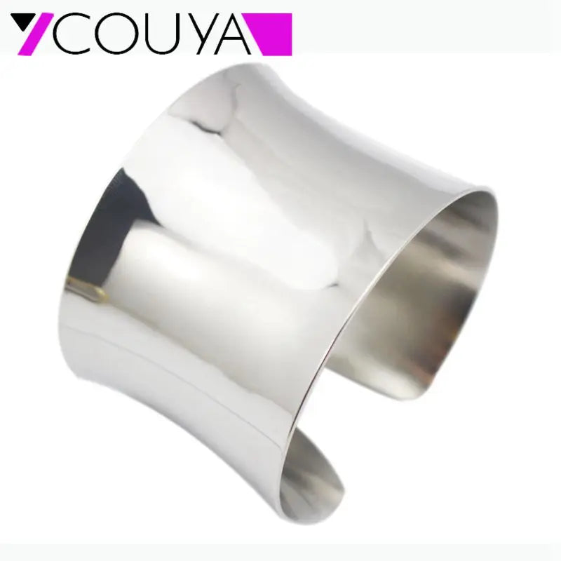 Stainless Steel Wide Cuff Bangle Bracelet for Women