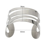 Stainless Steel Cuff Bangle Bracelet 5mm Width for Women