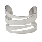 Stainless Steel Cuff Bangle Bracelet 5mm Width for Women