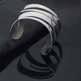 Stainless Steel Cuff Bangle Bracelet 5mm Width for Women