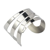 Stainless Steel Cuff Bangle Bracelet 5mm Width for Women