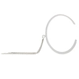 Stainless Steel Tassel Bangle Bracelet for Women