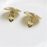 Circular Ripple Clip Earrings