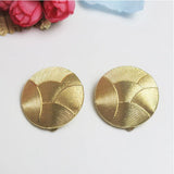 Circular Ripple Clip Earrings