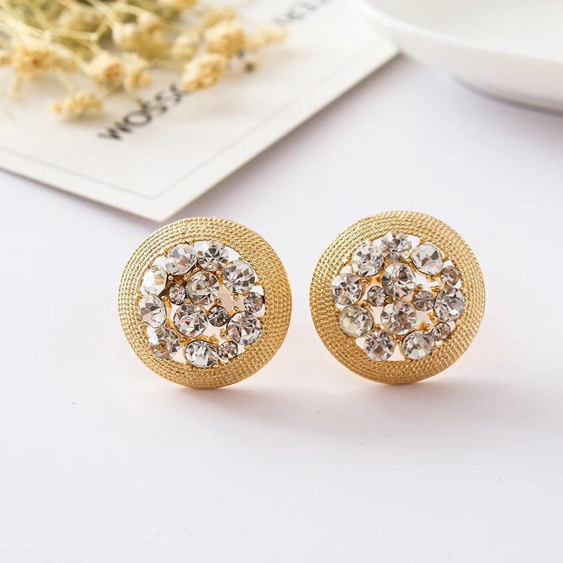 Vintage Rhinestone Clip Earrings Antique Plated Flower Jewelry