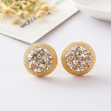 Vintage Rhinestone Clip Earrings Antique Plated Flower Jewelry