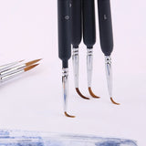 CPDD 10 Pcs Wolf Hair Detail Art Liner Painting Brush Set