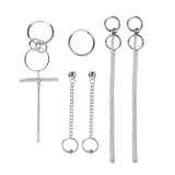 CPDD Korea Jewelry KPOP Hip Hop Punk Tassel Chain Earring Kit