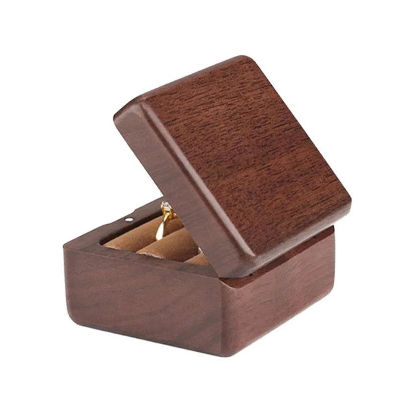 Wood Ring Box Jewelry Holder. Engagement Ring Box