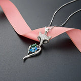 S925 Sterling Silver Fox Jewelry Pendant Women's Necklace