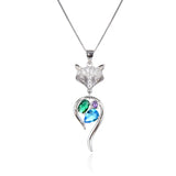 S925 Sterling Silver Fox Jewelry Pendant Women's Necklace
