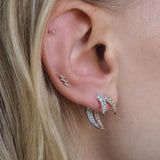 Silver Filled CZ Zircon Hoop Earrings For Women