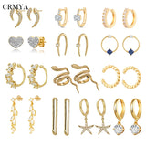 Silver Filled CZ Zircon Hoop Earrings For Women