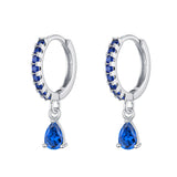 Vintage CZ Zircon Hoop Earrings Women's Drop Earrings